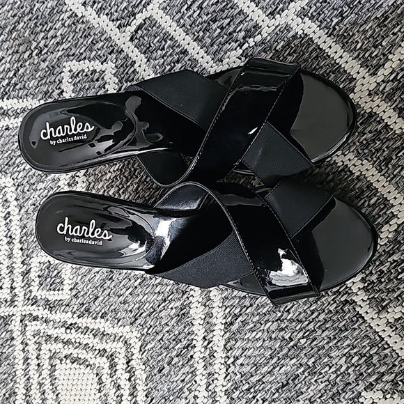 Charles platform Black shoes 9.5 - Picture 2 of 7